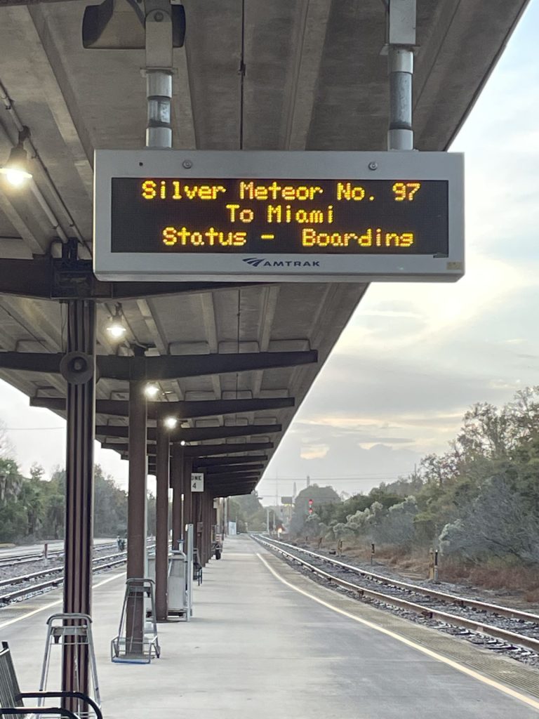 The Silver Meteor runs from New York City to Miami daily.