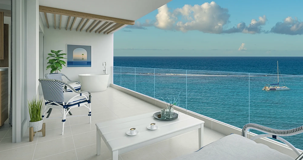 Mammee Bay Beachfront One Bedroom Butler Suite w/ Balcony Tranquility Soaking Tub.