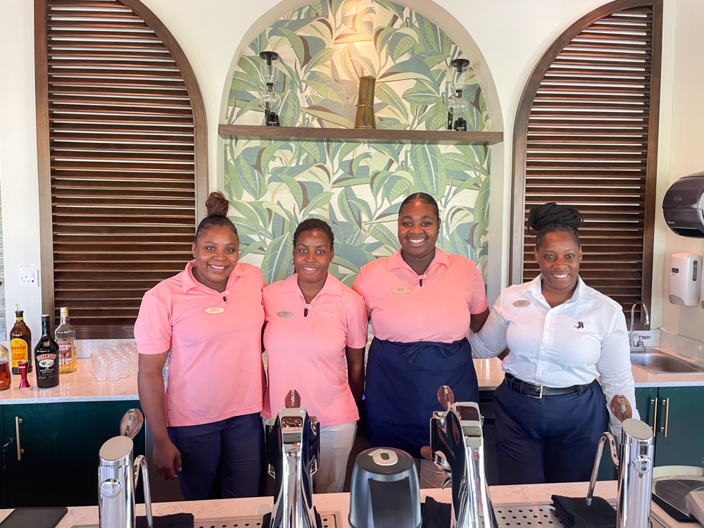 Staff at Sandals Dunns River in Jamaica.
