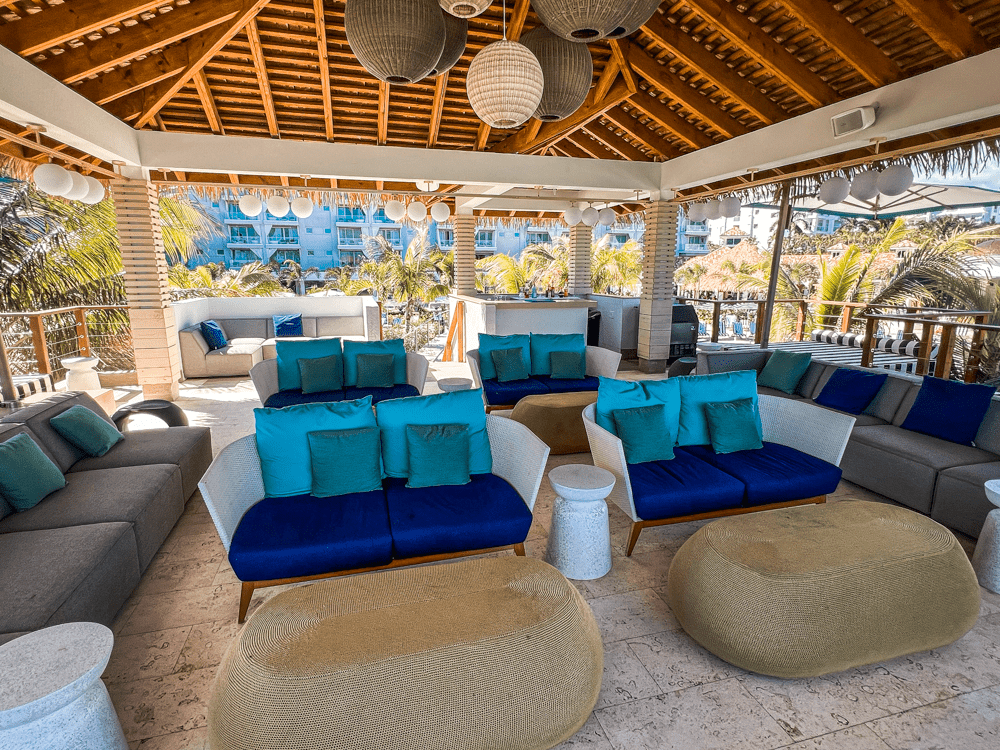 Common sitting space at Sandals Dunns River.