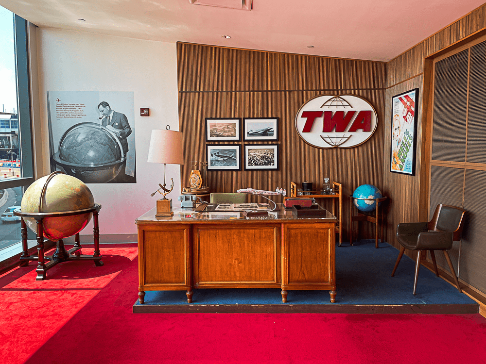 The TWA Hotel at JFK Airport.