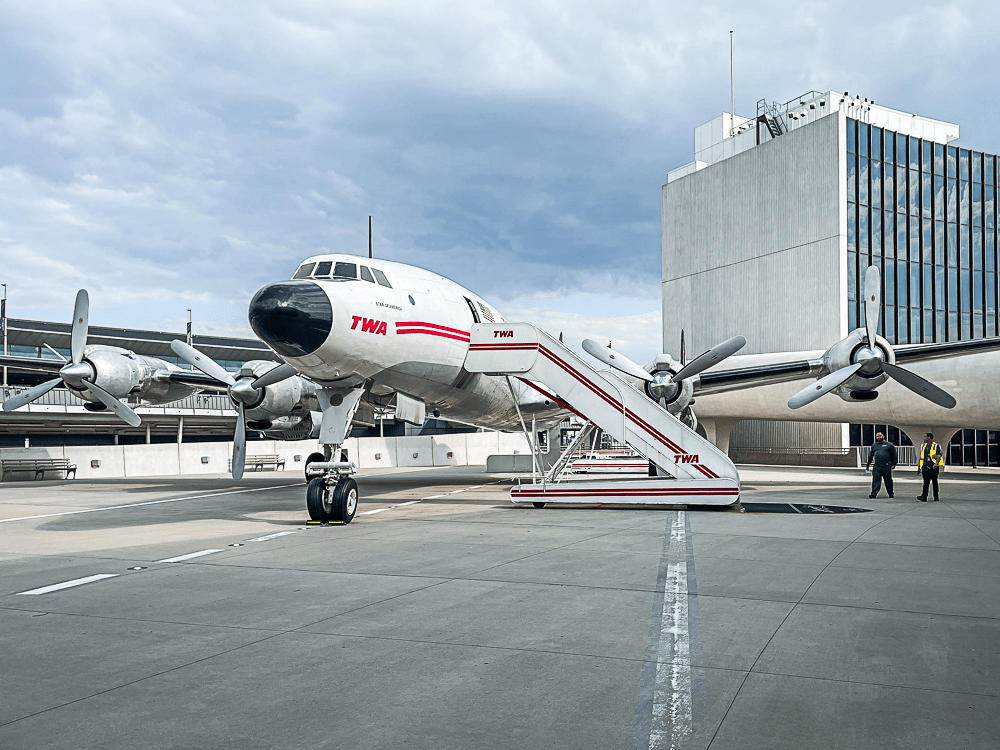 The 1958 Lockheed Constellation named Connie at JFK Airport.