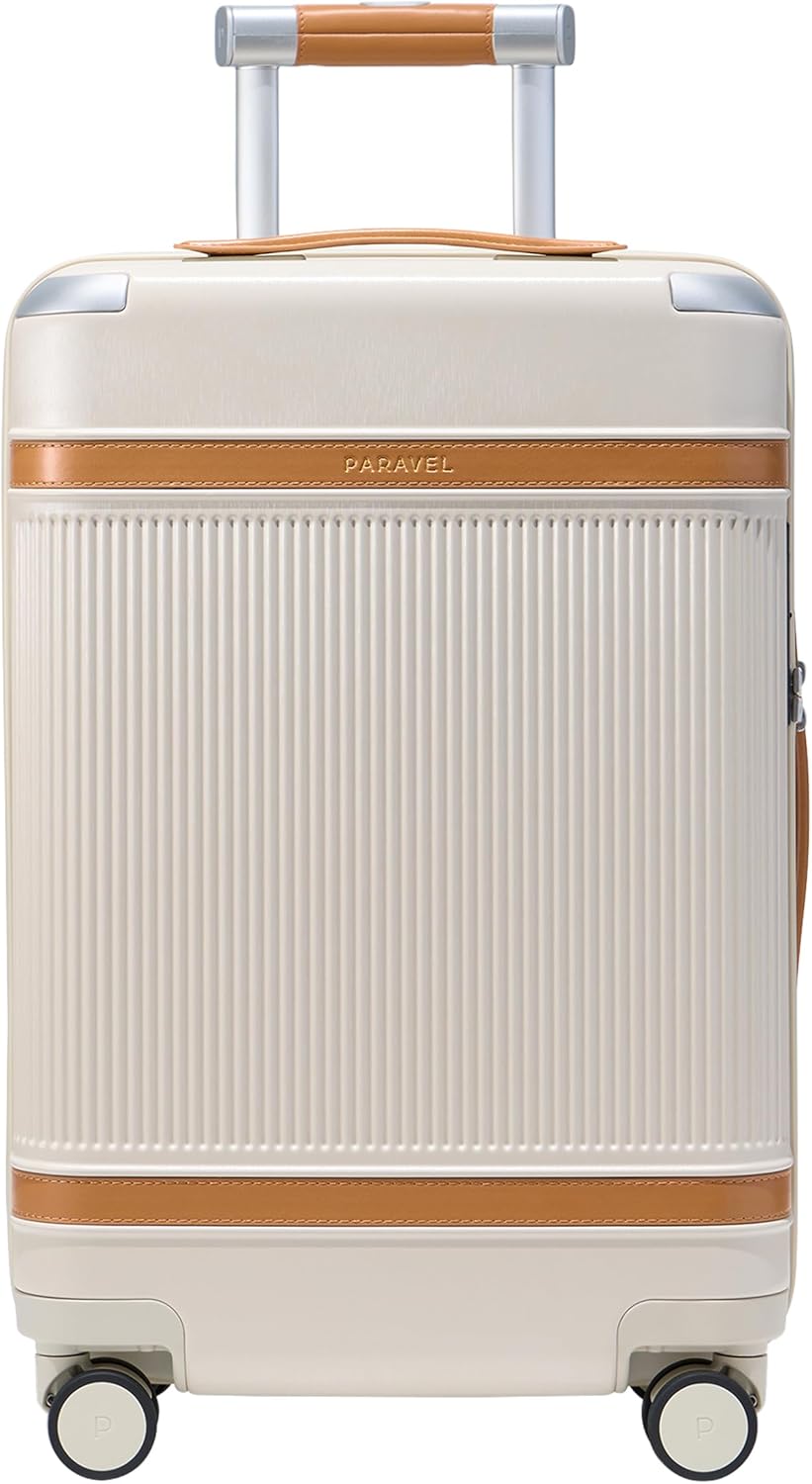 White luggage.