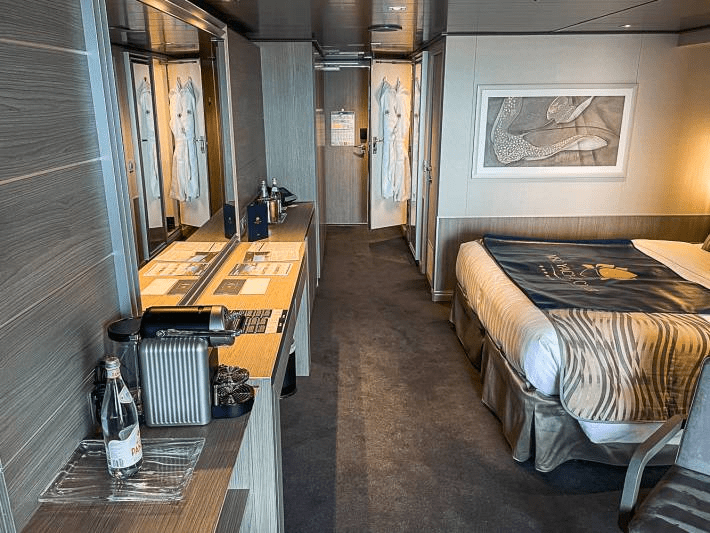A room inside a cruise ship.
