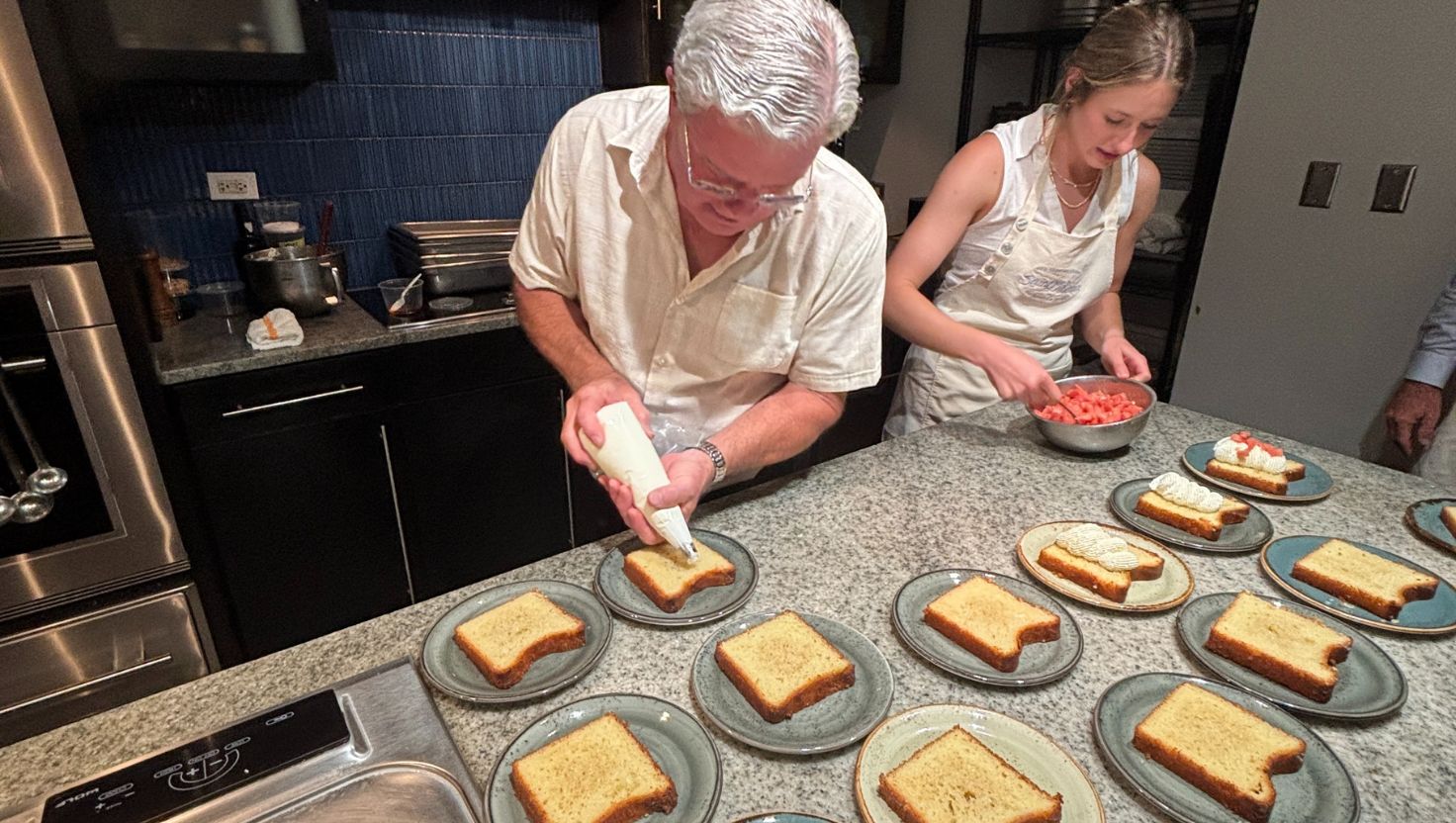 Making pasta by hand and meeting people at the Savannah cooking school was the highlight of the day