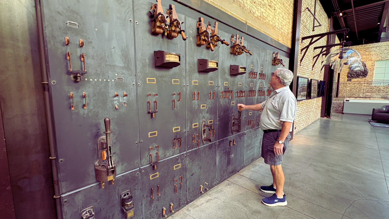 Old power plant circuit breakers at Plant Riverside District Savannah