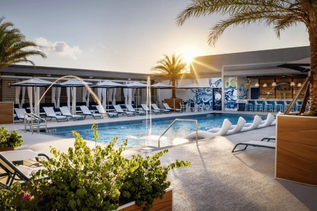 pool at the JW Marriott in the Savannah Plant Riverside. 