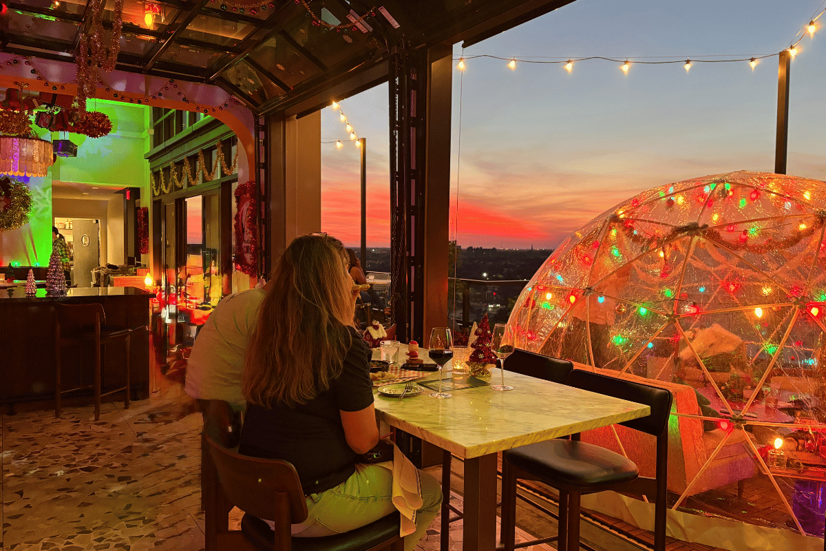 Bar Julian rooftop in Savannah, GA.