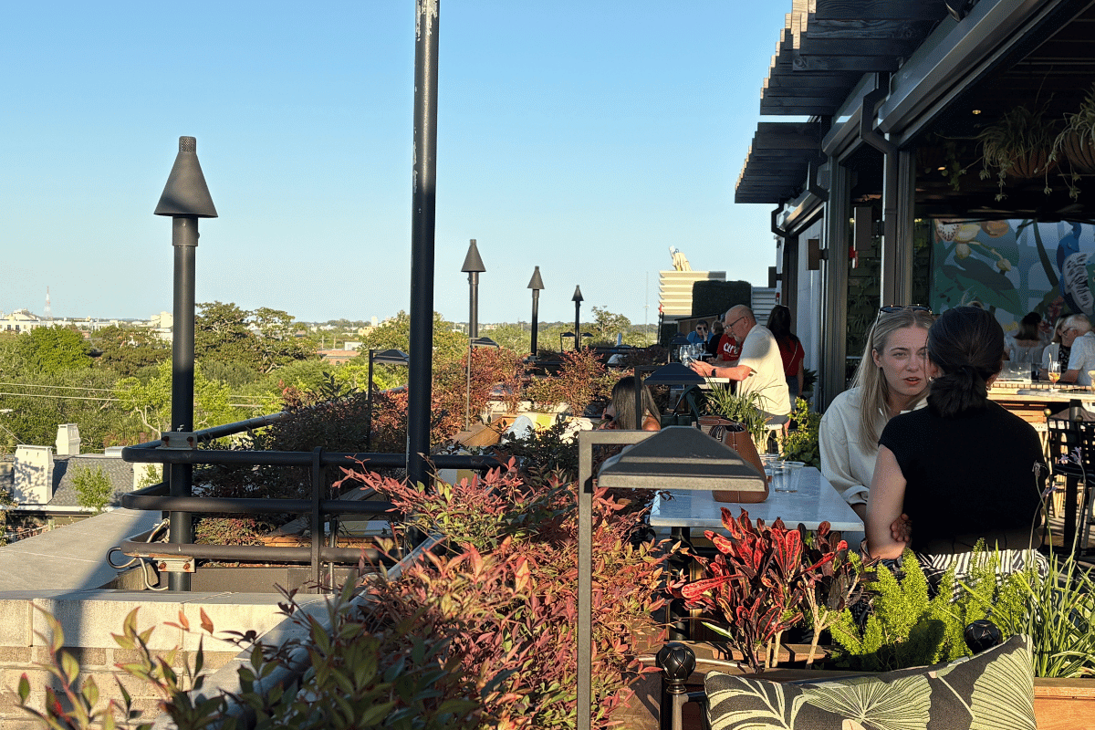 Peregrin at Perry Lane Hotel. Best rooftop bars in Savannah