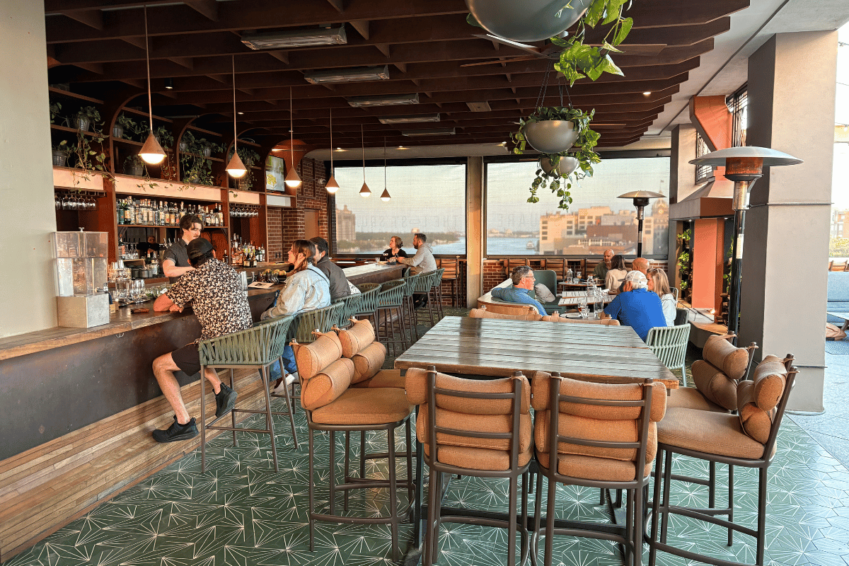 The Lost Square rooftop bar in Savannah.
