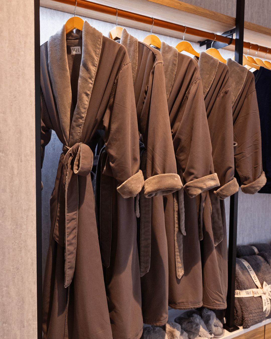 plush robe at woodhouse spa. 